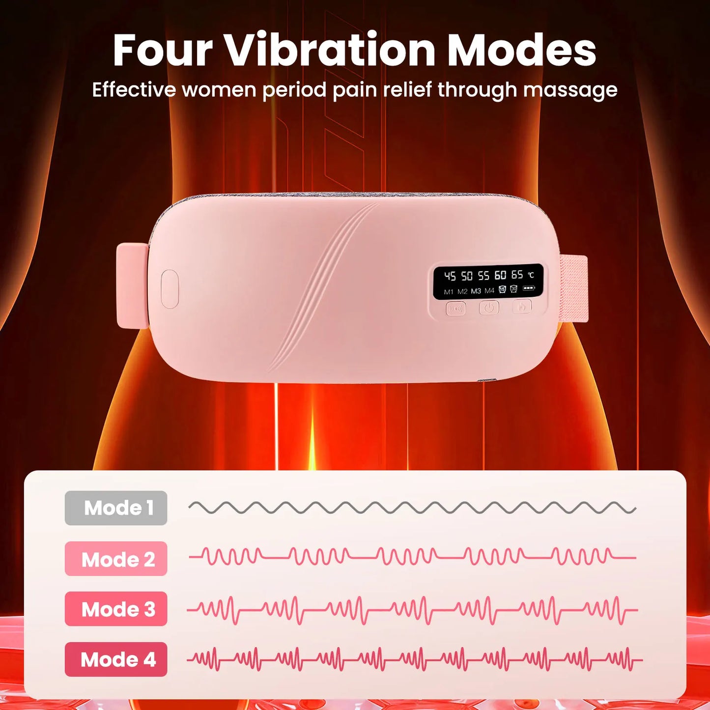 Pastsky Heated Vibration Waist Belt For Period Pain Relief