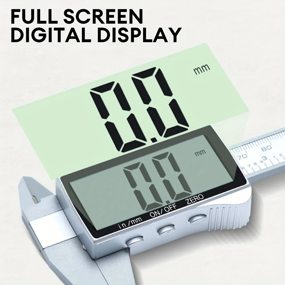 High Precision Digital Caliper With Full Screen Vernier Display