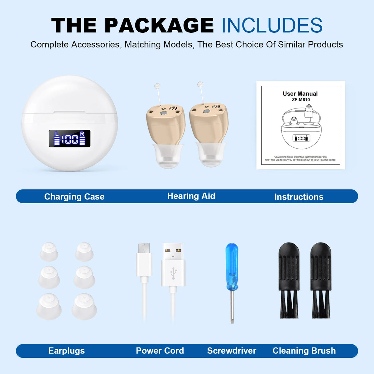K&FCOPTEE Rechargeable In Ear Hearing Amplifiers For Hearing Loss