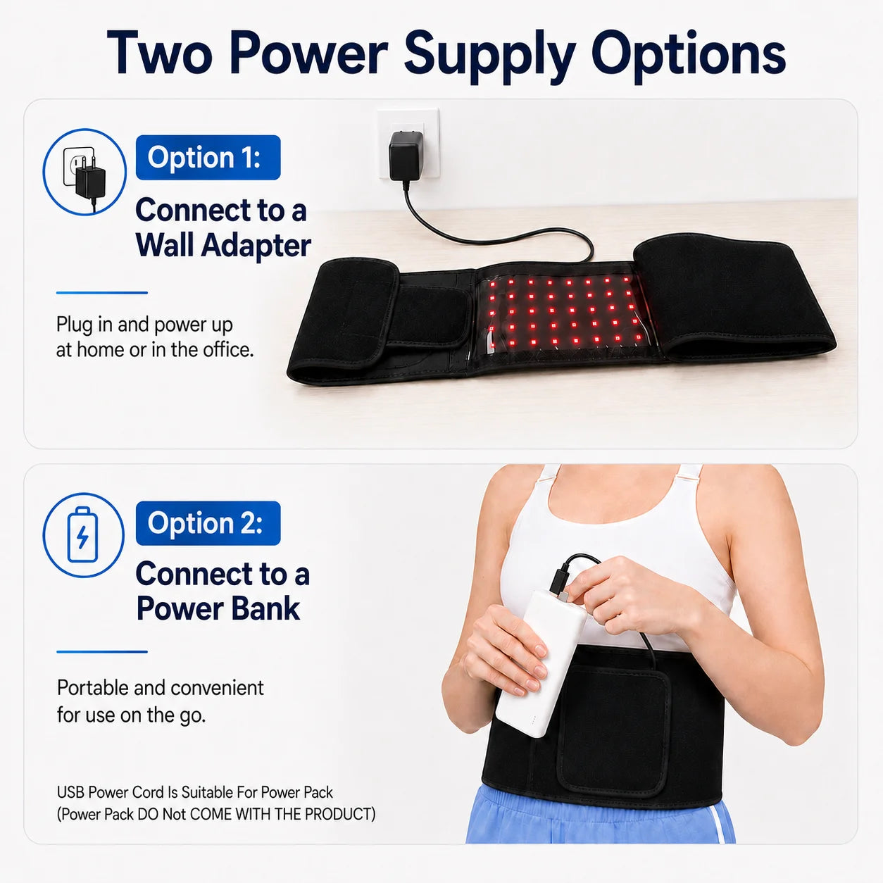 Near Infrared Light Therapy Belt For Muscle Recovery And Circulation