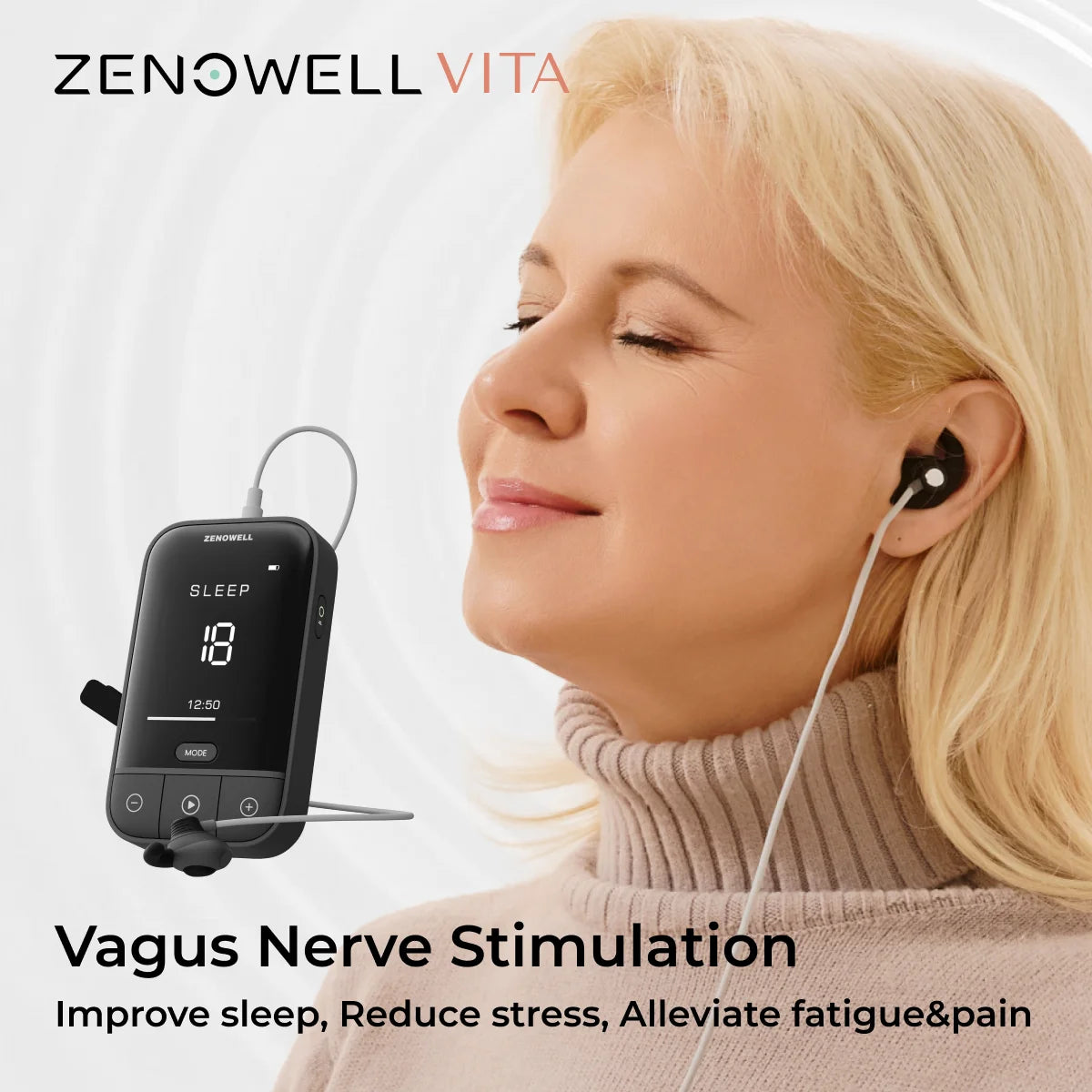 Zenowell Vagus Nerve Stimulation For Deep Sleep Anxiety Relief Drug-Free