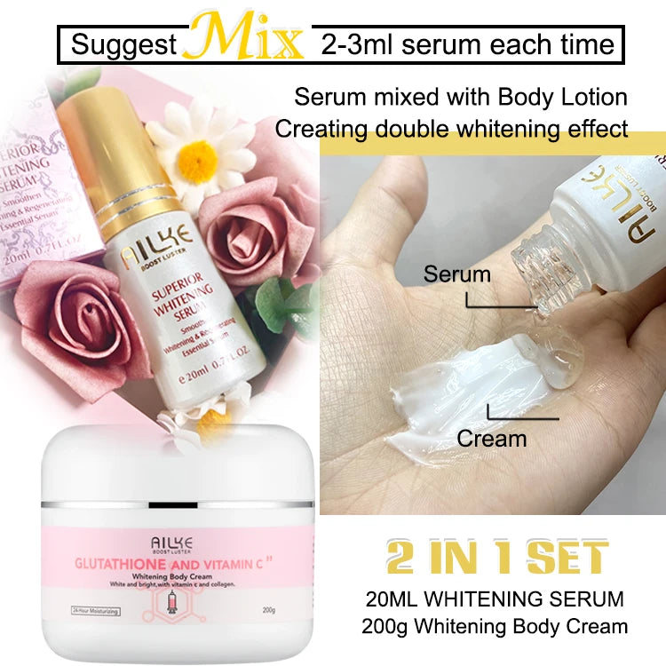 AILKE Glutathione Vitamin C Whitening Moisturizing Body Care Kit