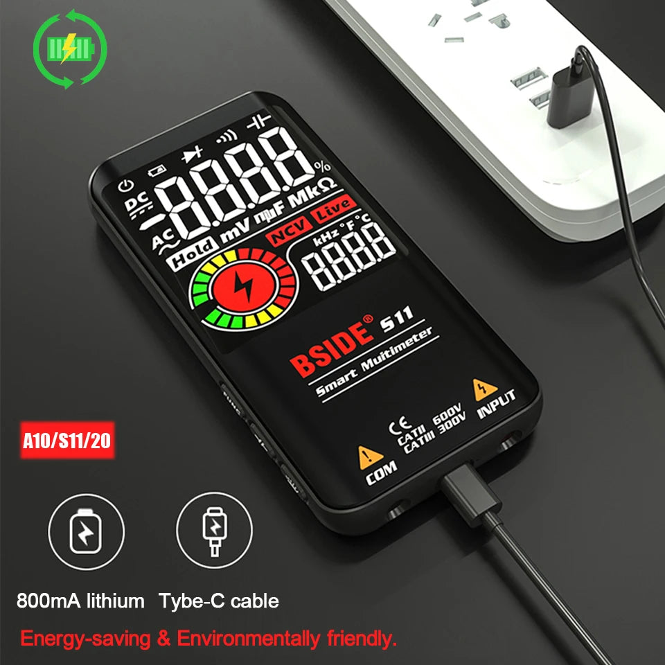 BSIDE Smart Digital Multimeter EMF DC AC Voltage Ohm Diode Capacitor