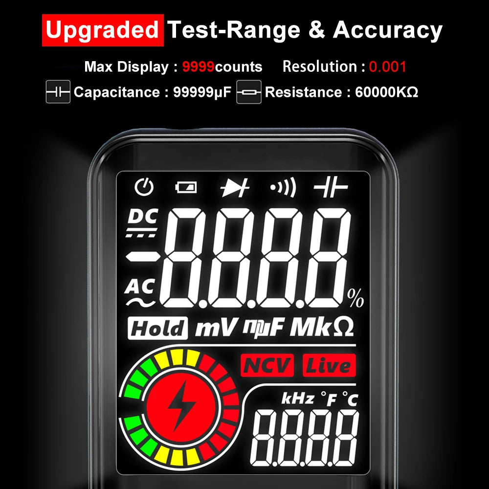 BSIDE Smart Digital Multimeter EMF DC AC Voltage Ohm Diode Capacitor