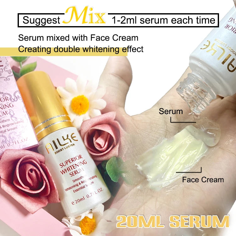 Ailke Whitening Facial Cream For Dark Skin Brightening Set