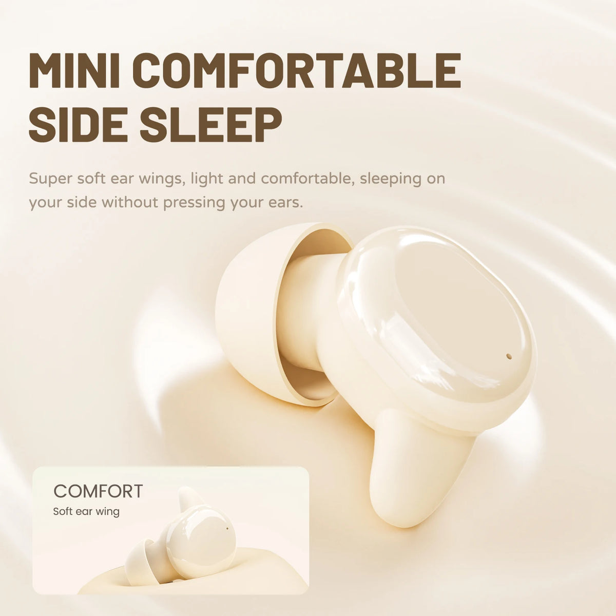 Shuke Bluetooth Wireless Sleep Earbuds With Integrated Noise Canceling
