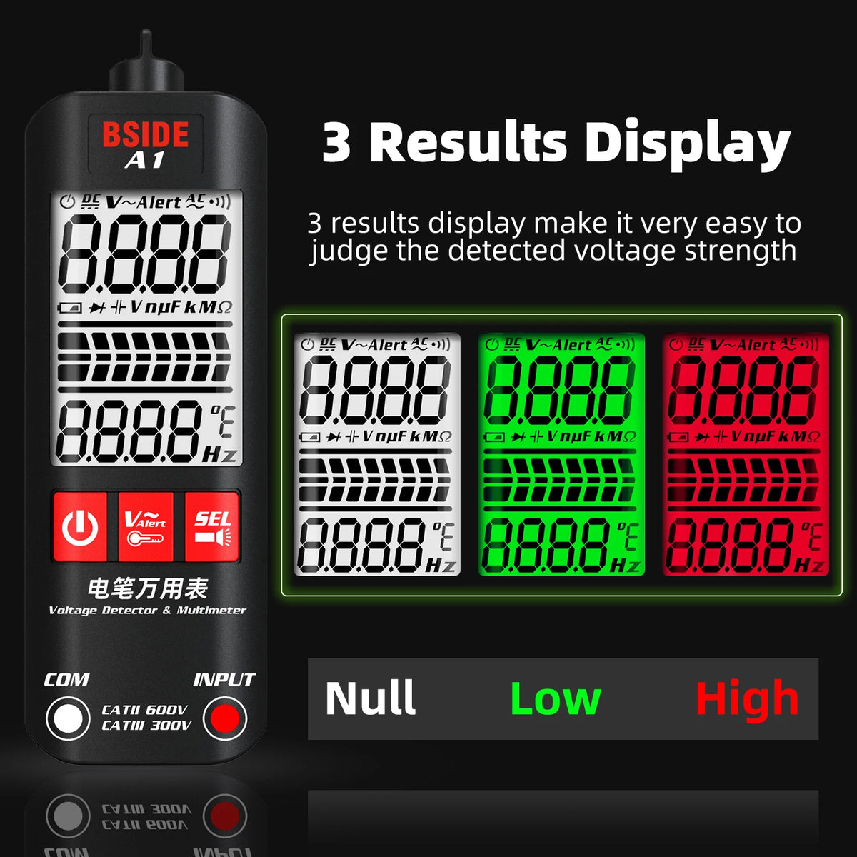 Bside Portable Smart Digital Voltage Tester And Multimeter Tool
