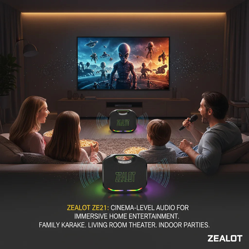 Zealot Portable Bluetooth Speaker 48000mAh Battery 400w Deep Bass Outdoor