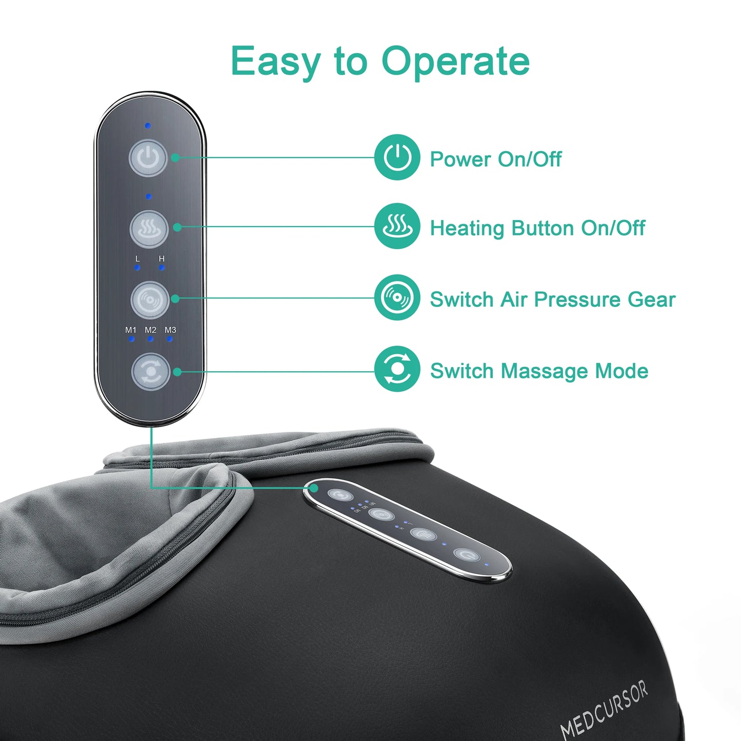 Medcursor Shiatsu Heated Foot Massager For Muscle Pain Relief