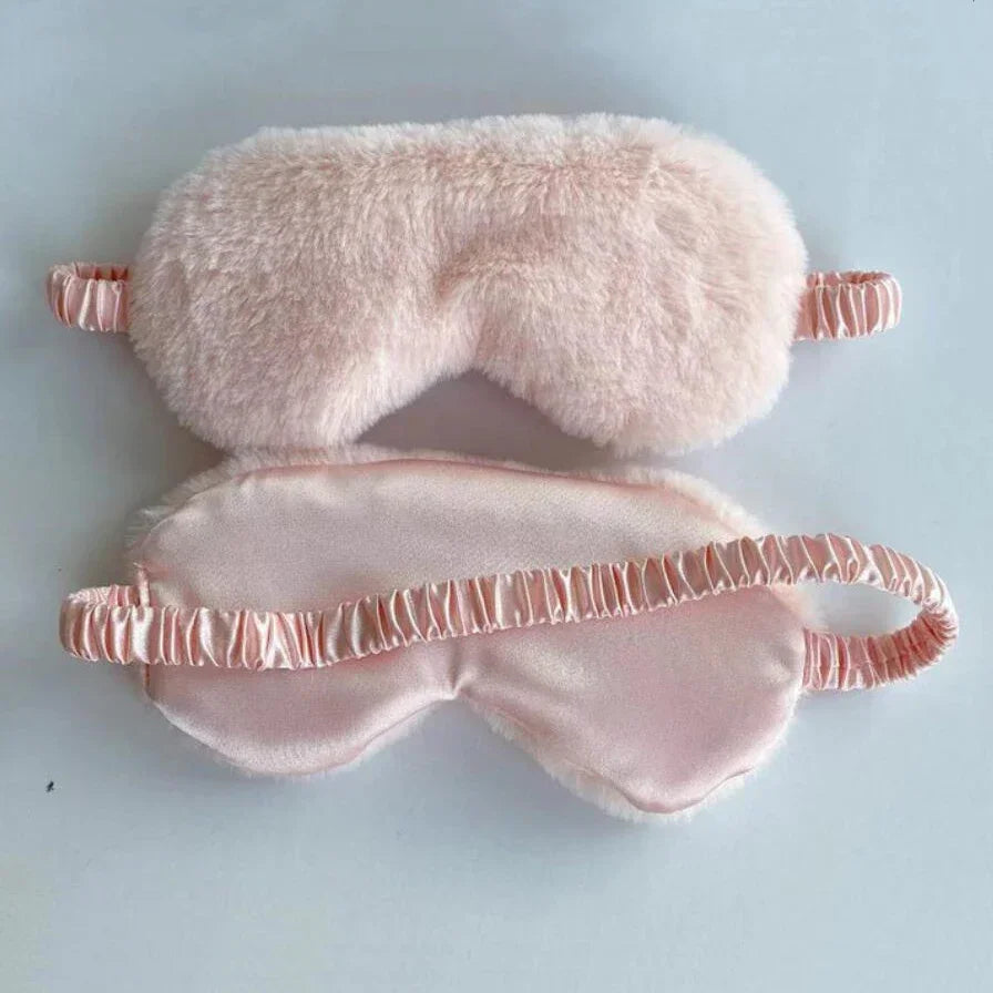Comfortable Plush Sleep Eye Mask For Rest And Light Blocking