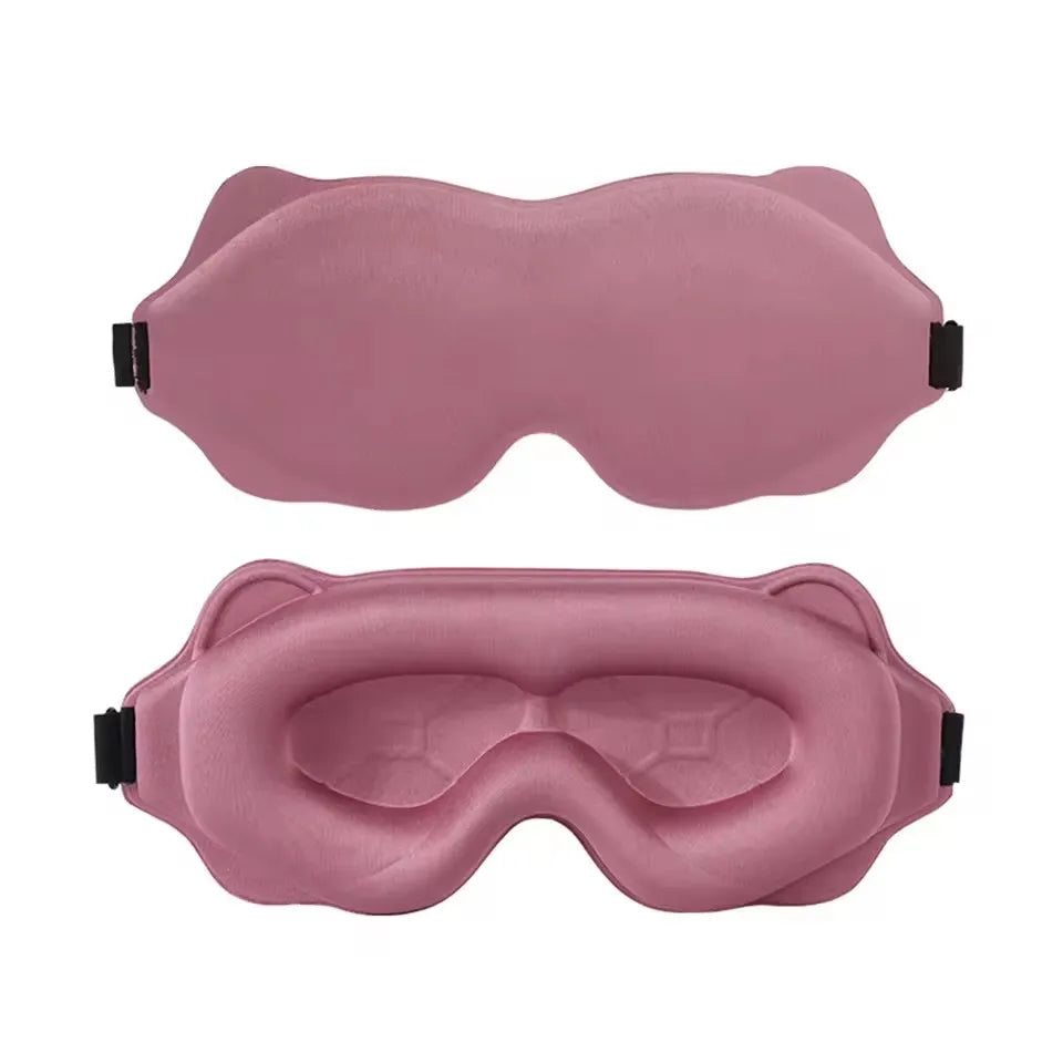 3D Contoured Eye Mask For Sleeping Blocks Light Concave Design