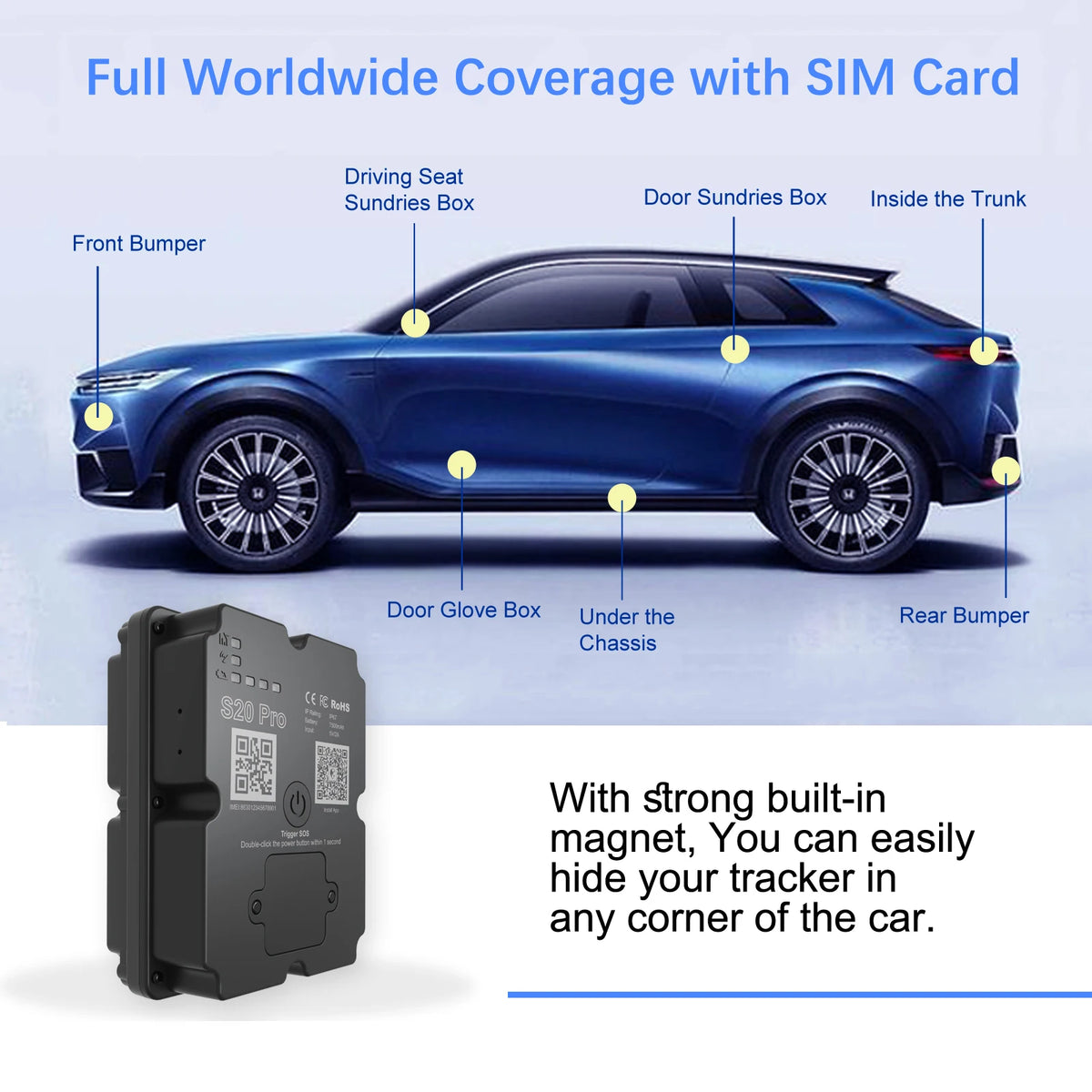 Wanwaytech 4G Real Time Vehicle Security Tracking Device