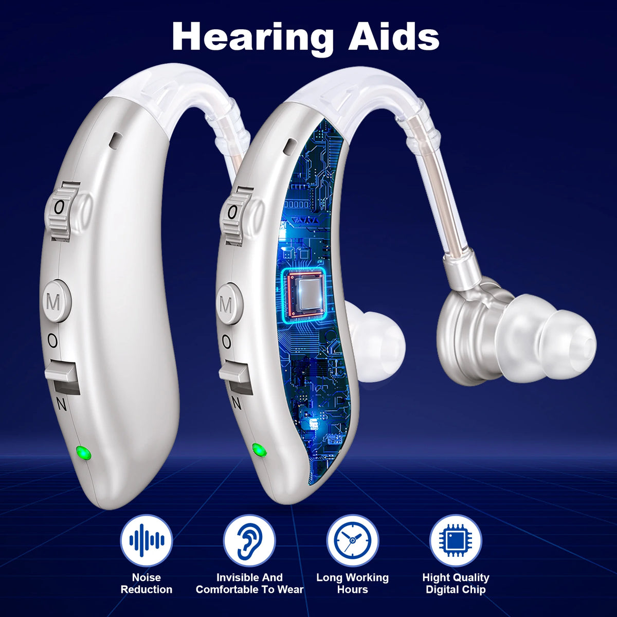 KFCOPTEE Rechargeable Invisible Hearing Aid Sound Amplifier