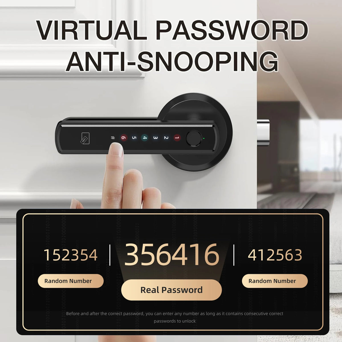 Viladepot Bluetooth Fingerprint Smart Lock With Touchscreen Keypad
