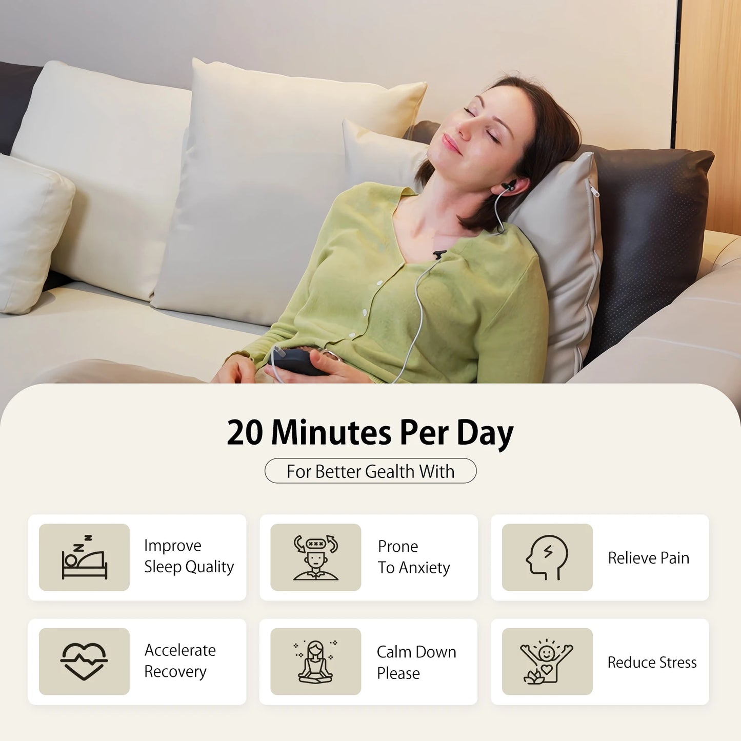 Zenowell Vagus Nerve Stimulation For Deep Sleep Anxiety Relief Drug-Free