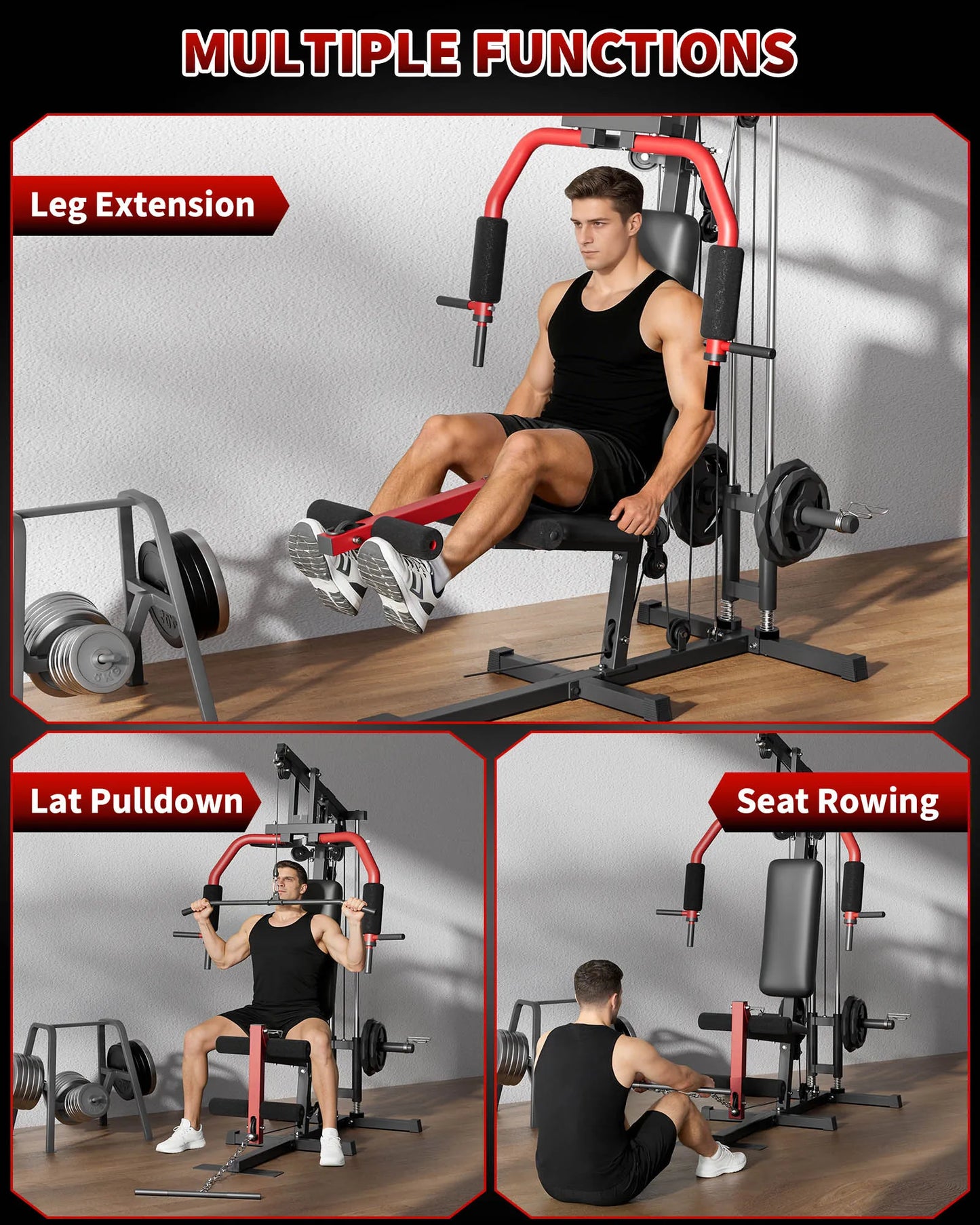 HiMISS Home Gym Full Body Strength Training Machine