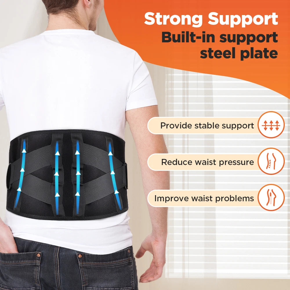 Hailicare Rechargeable Vibration Waist Massage Belt With Red Light Heating