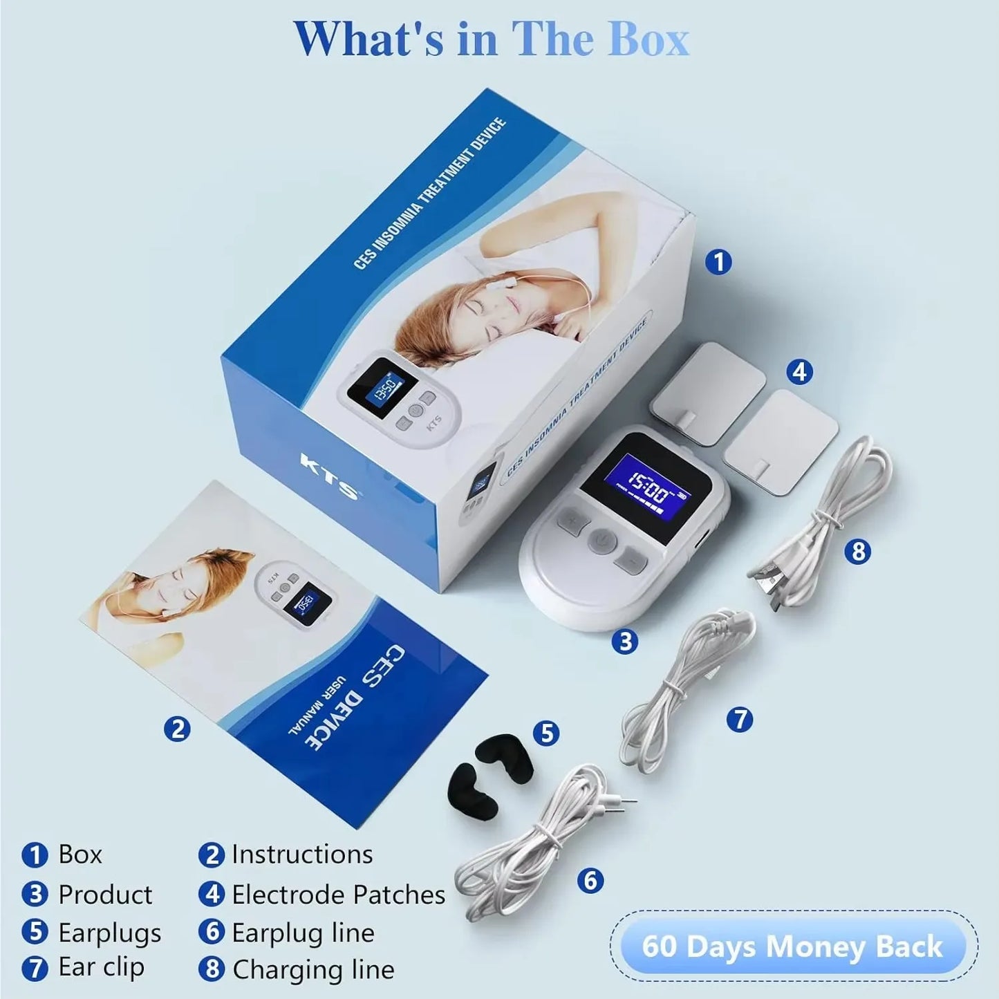 CES Microcurrent Sleep Therapy Device For Insomnia Relief