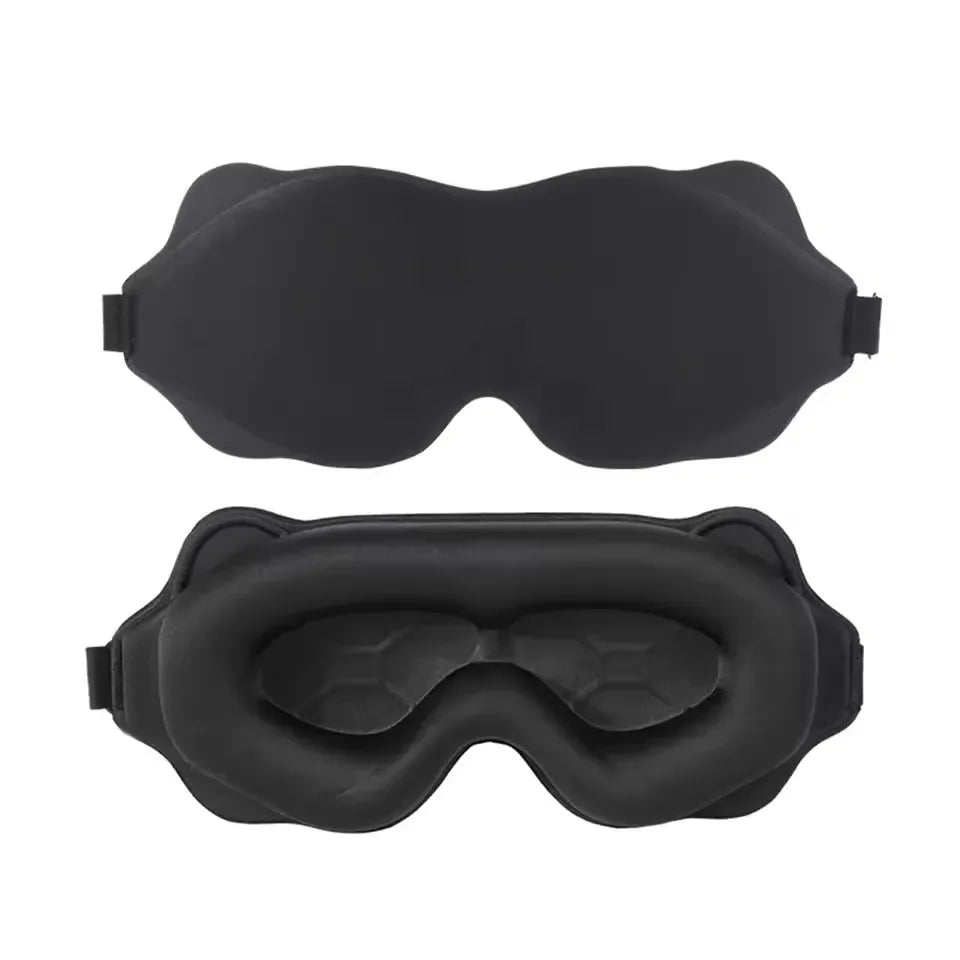 3D Contoured Eye Mask For Sleeping Blocks Light Concave Design