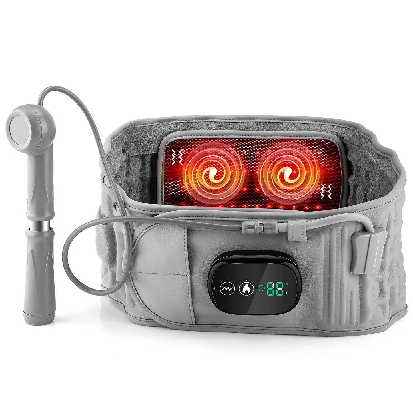 Hailicare Inflatable Heating Vibration Massage Belt For Waist And Back