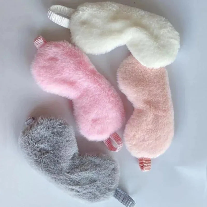 Comfortable Plush Sleep Eye Mask For Rest And Light Blocking