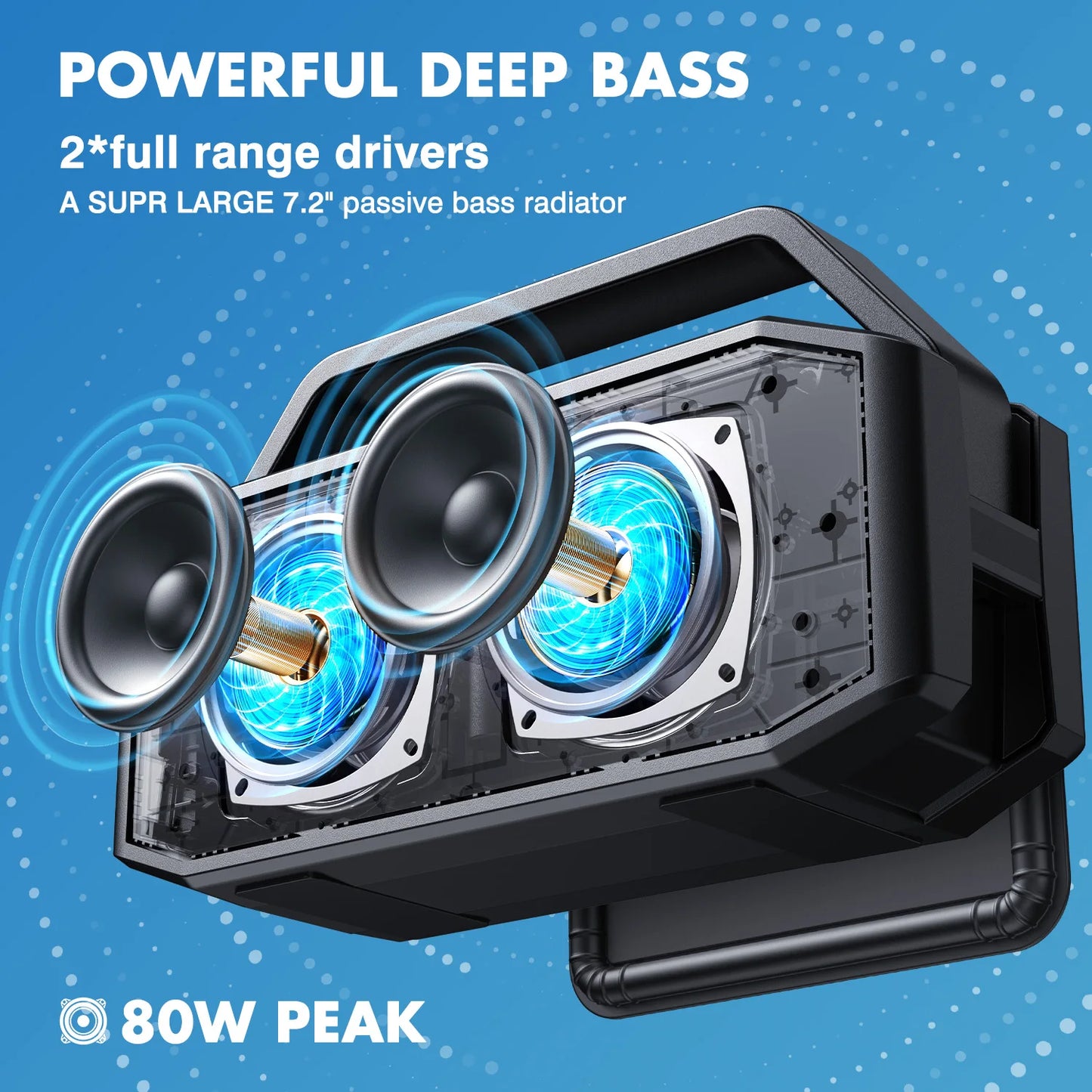 W-King D9-1 Portable Bluetooth Speaker With Deep Bass