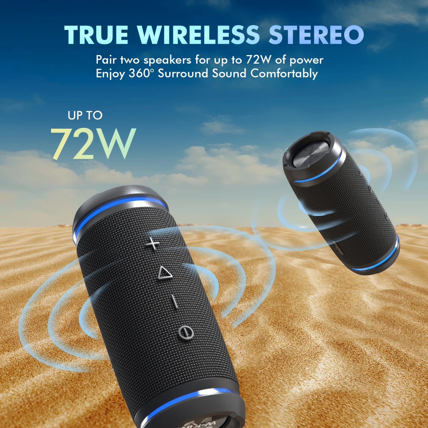 W-King BT226 Portable Bluetooth Speaker 36W Bass Wireless