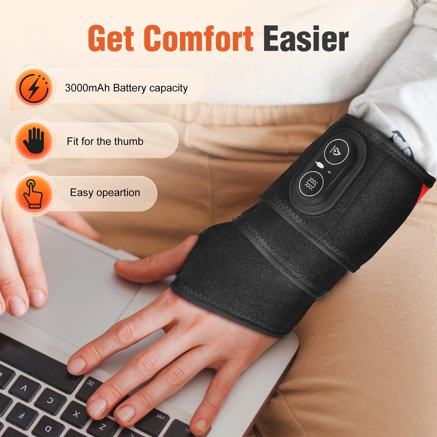Hailicare Red Light Vibration Heating Wrap For Joint Pain