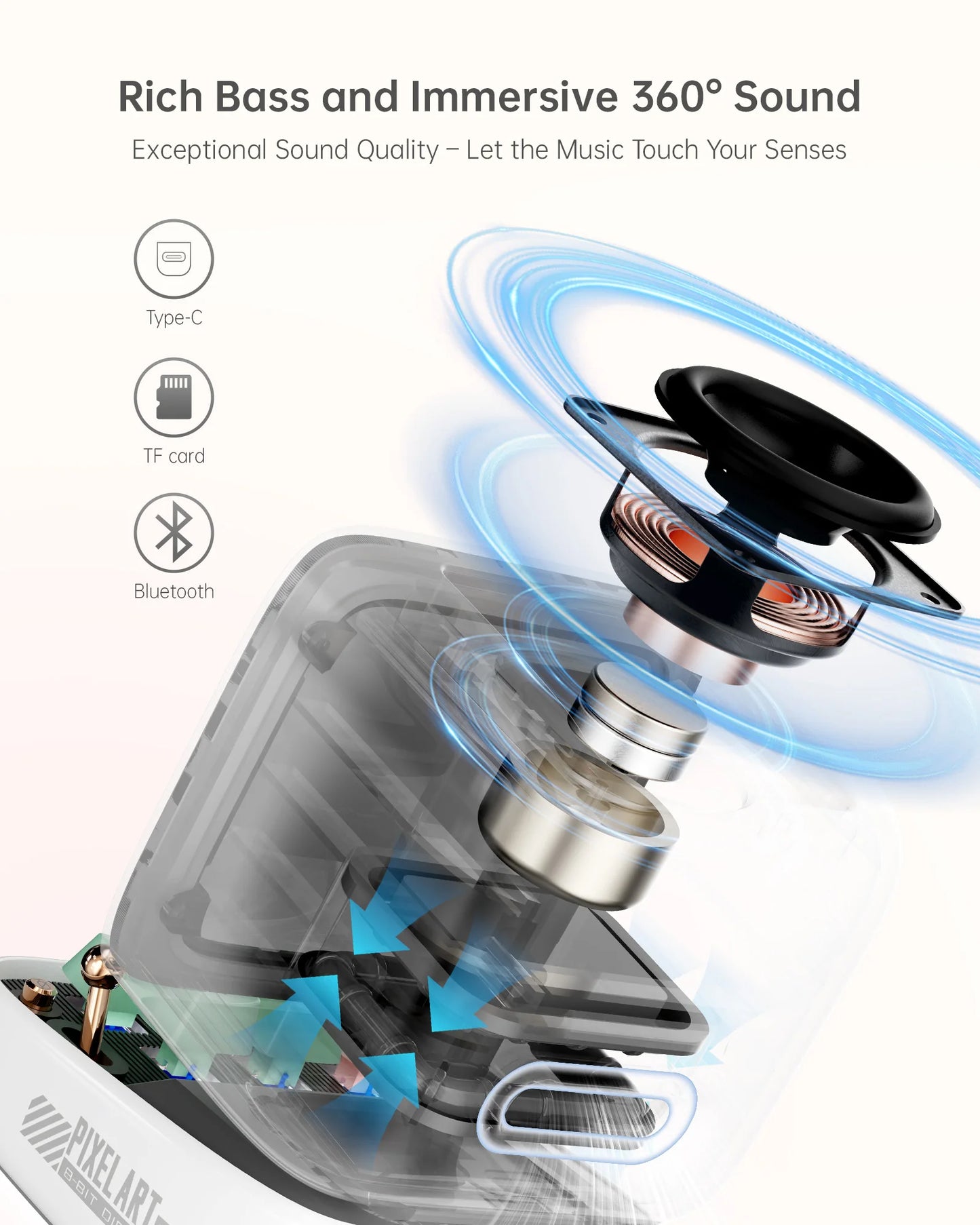 Divoom Ditoo Pro Portable Bluetooth Speaker And Alarm Clock