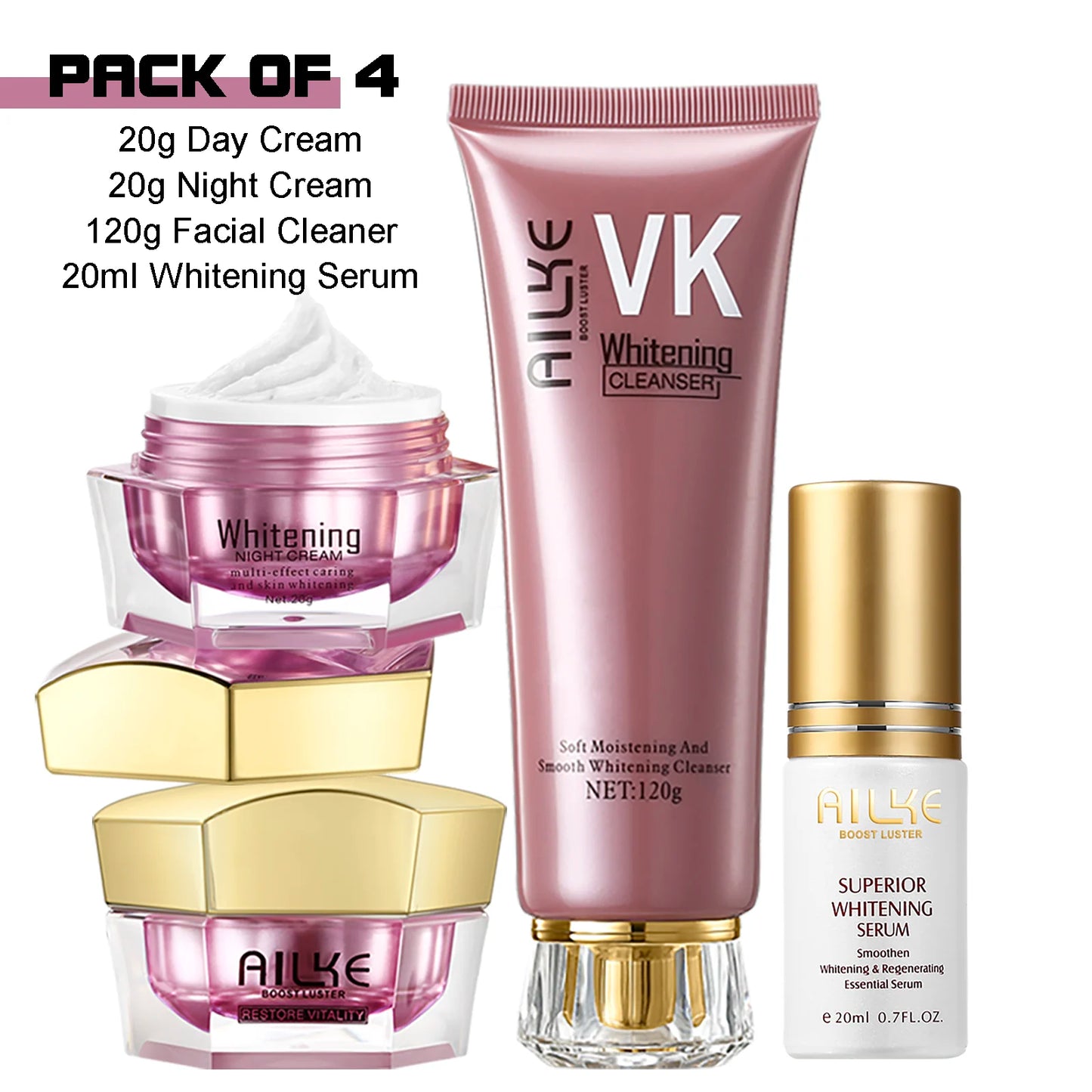 Ailke Whitening Facial Cream For Dark Skin Brightening Set