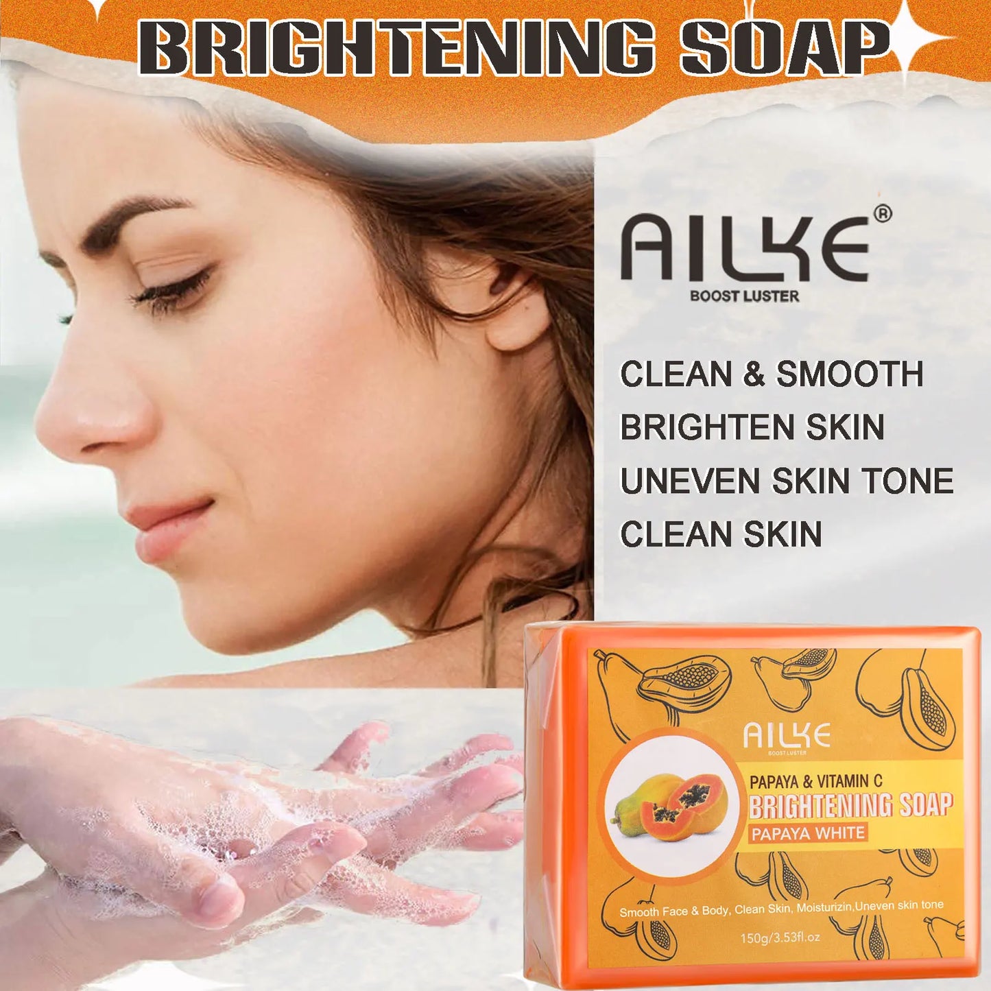 AILKE Glutathione Whitening Skincare Kit For Dark Spot Removal