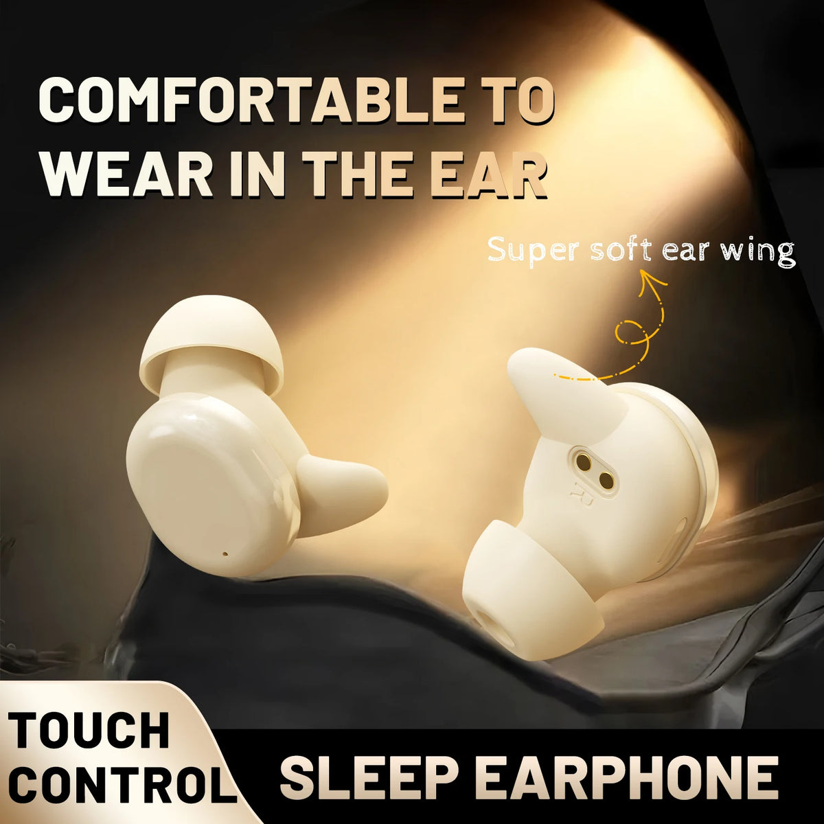 Shuke Bluetooth Wireless Sleep Earbuds With Integrated Noise Canceling