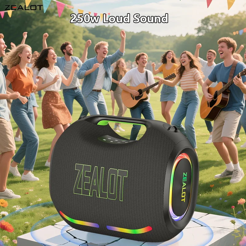 Zealot Portable Bluetooth Speaker 48000mAh Battery 400w Deep Bass Outdoor