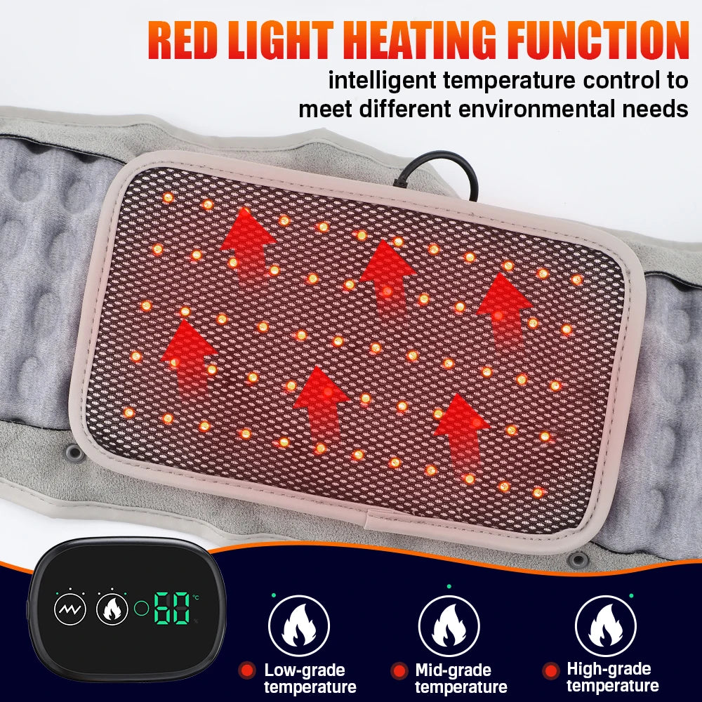 Hailicare Inflatable Heating Vibration Massage Belt For Waist And Back