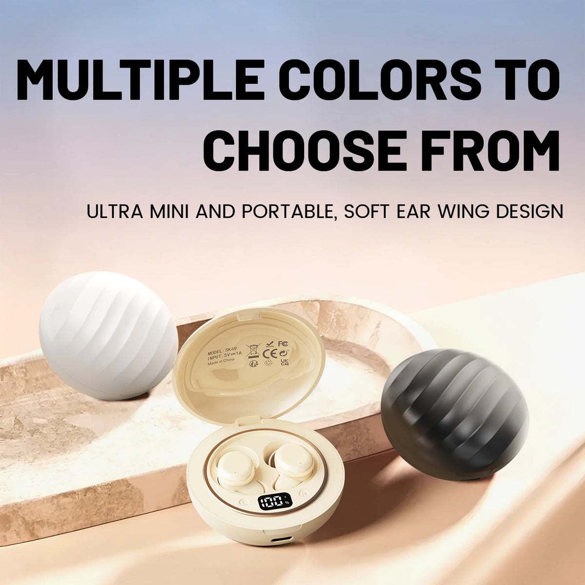 Shuke Bluetooth Wireless Sleep Earbuds With Integrated Noise Canceling