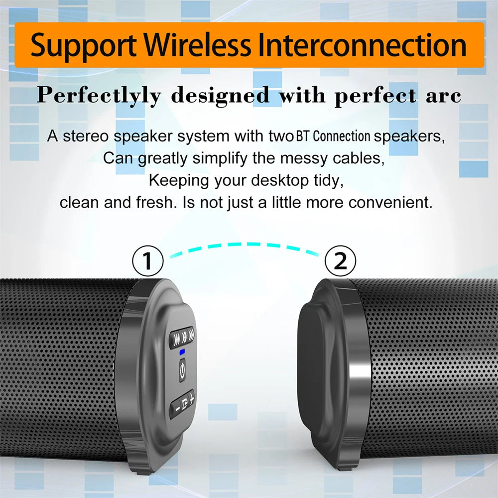 Curuk Bluetooth Sound Bar With Subwoofer Wireless Speaker