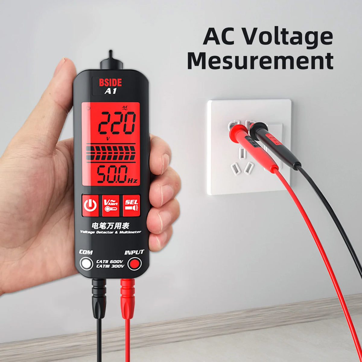 Bside Portable Smart Digital Voltage Tester And Multimeter Tool