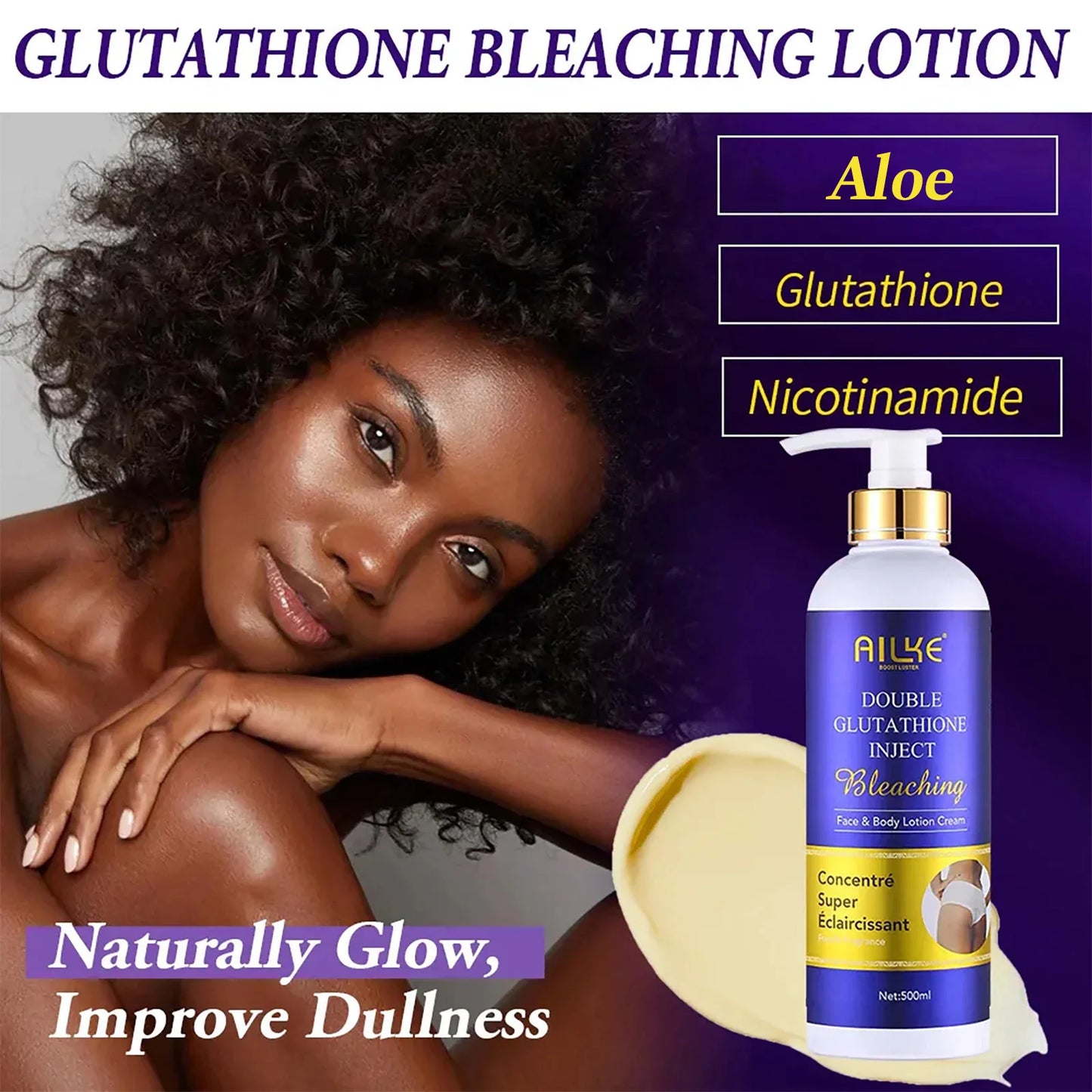 AILKE Glutathione Whitening Skincare Kit For Dark Spot Removal