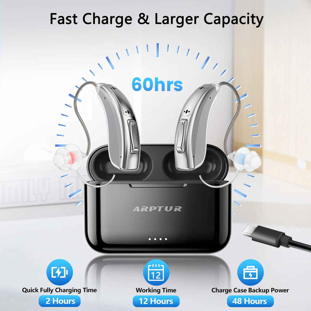 Zepau Rechargeable Noise Cancelling Hearing Aids With App Control