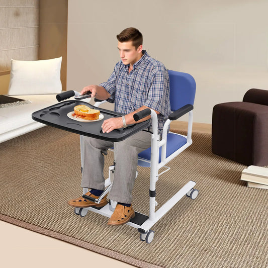 Hydraulic Patient Lift Transfer Chair Height Adjustable Split Seat