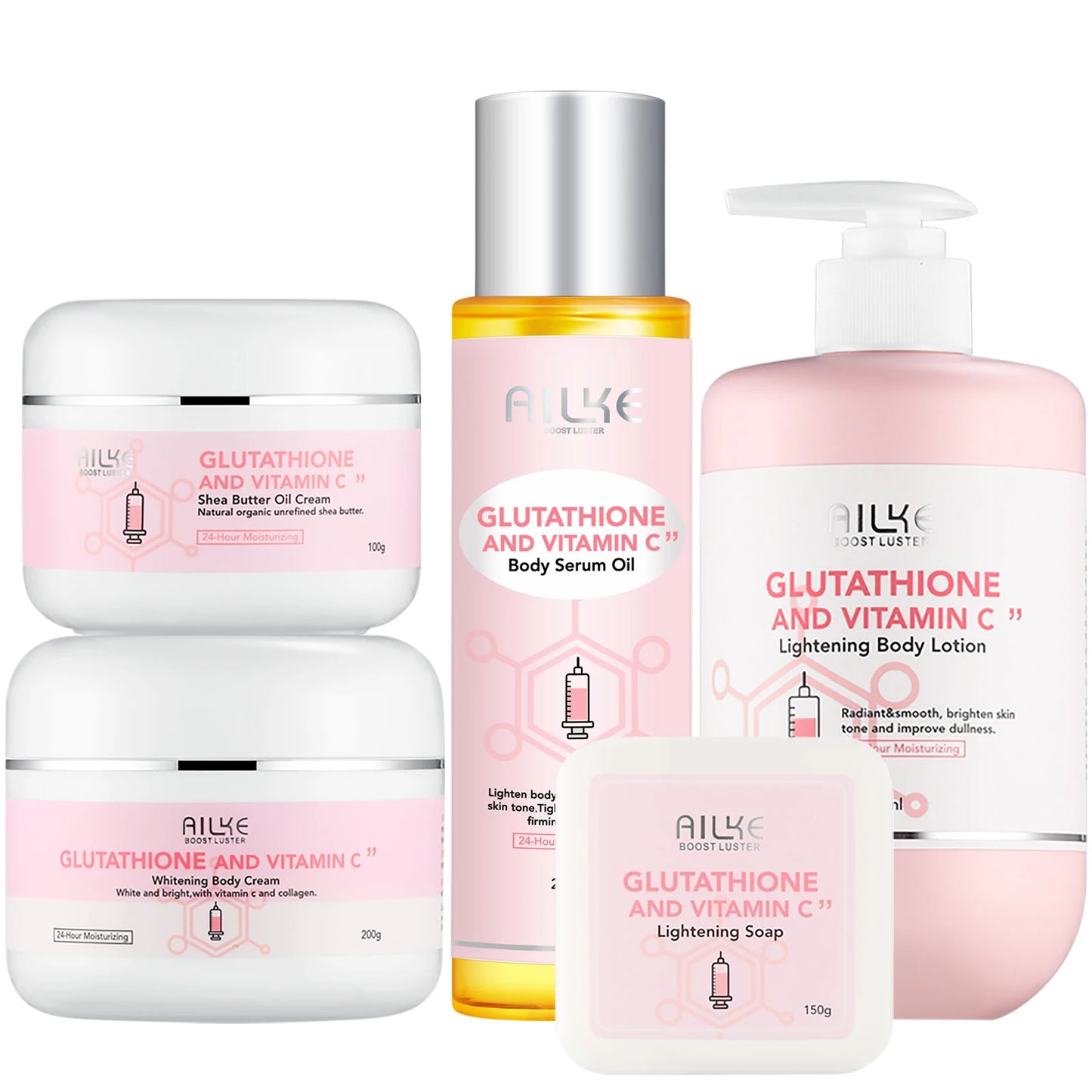 AILKE Glutathione Vitamin C Whitening Moisturizing Body Care Kit