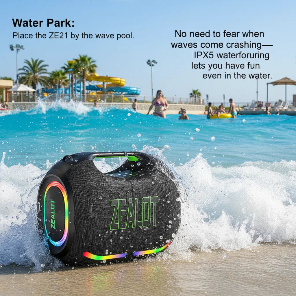 Zealot Portable Bluetooth Speaker 48000mAh Battery 400w Deep Bass Outdoor