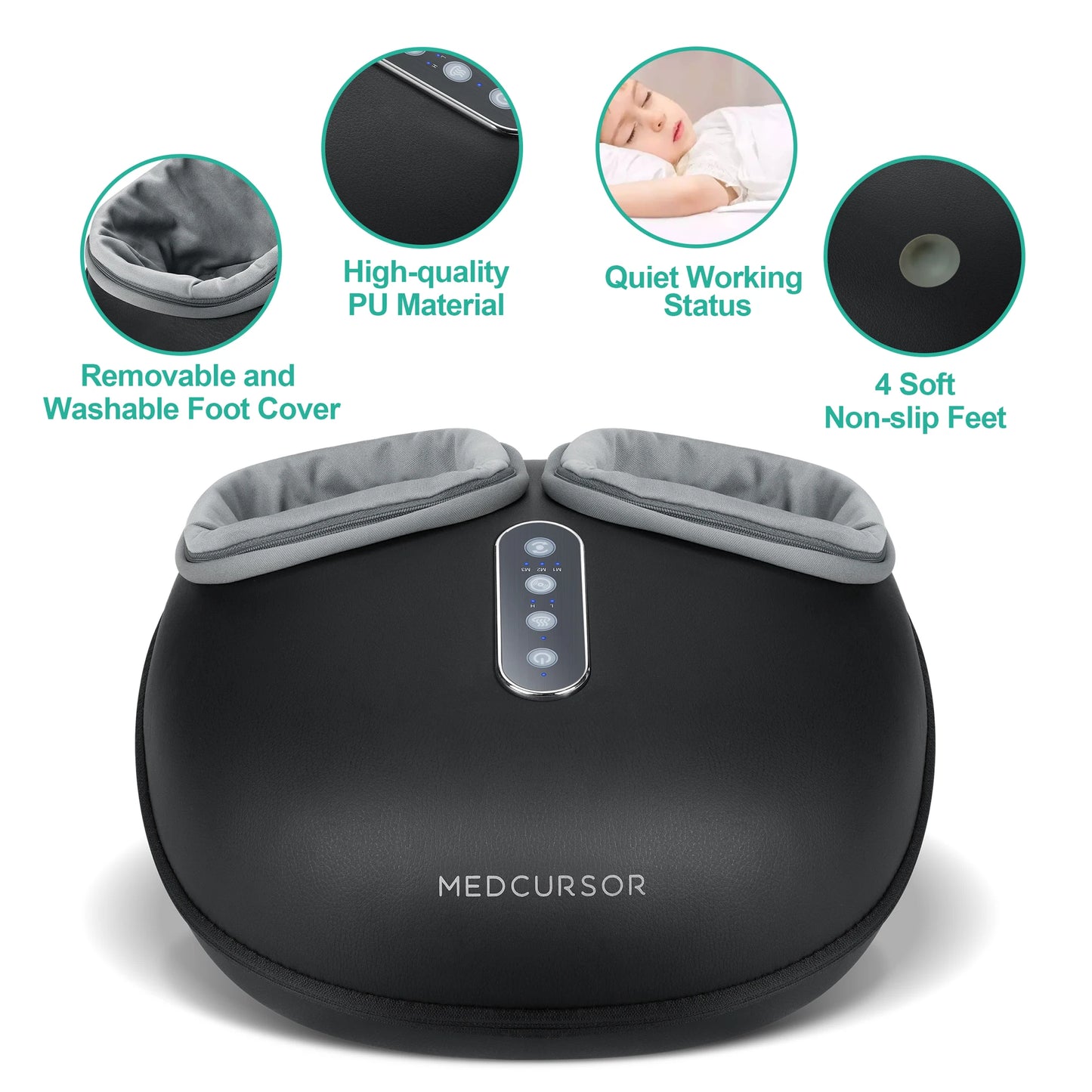 Medcursor Shiatsu Heated Foot Massager For Muscle Pain Relief
