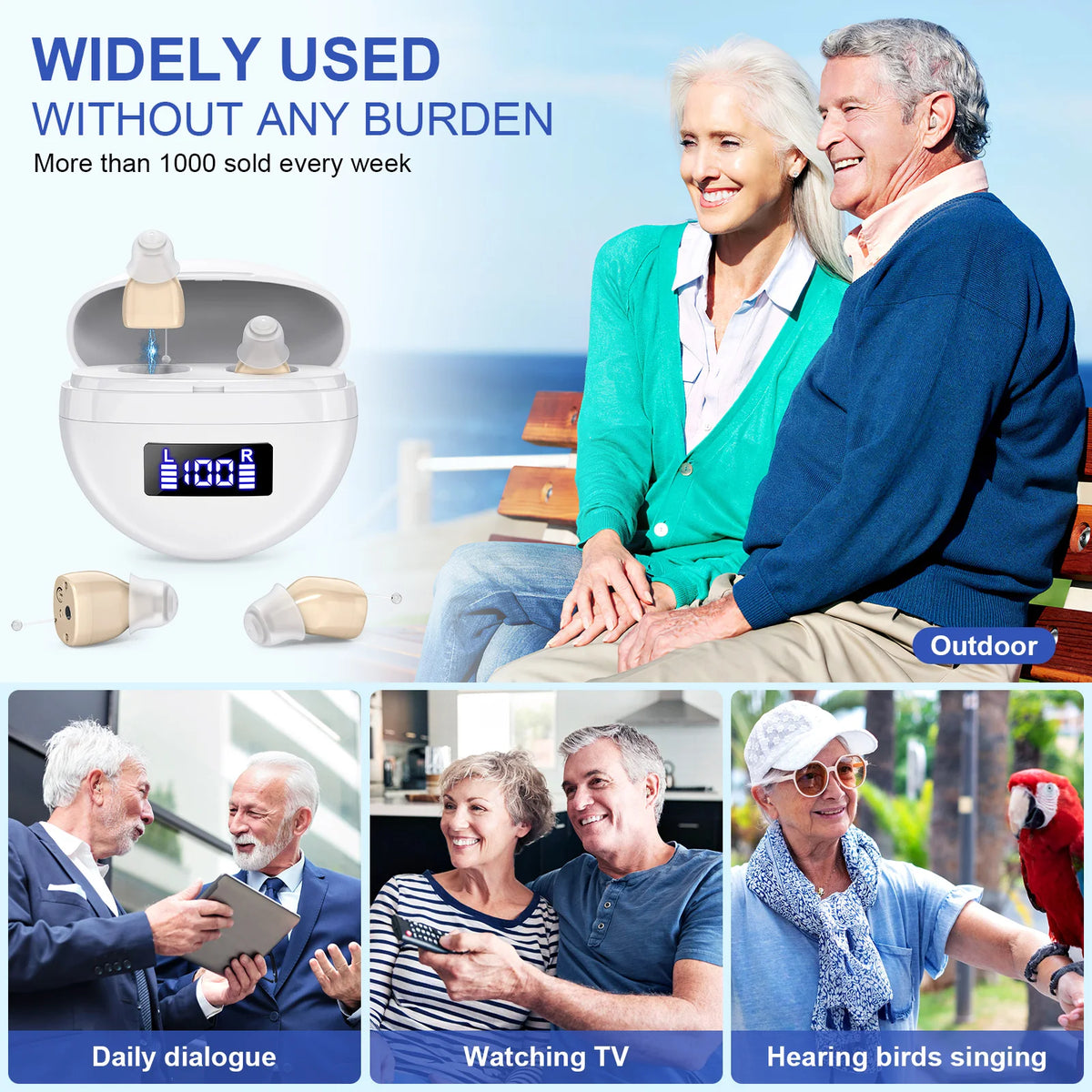 K&FCOPTEE Rechargeable In Ear Hearing Amplifiers For Hearing Loss