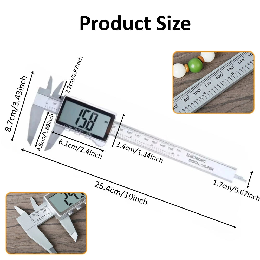 High Precision Digital Caliper With Full Screen Vernier Display