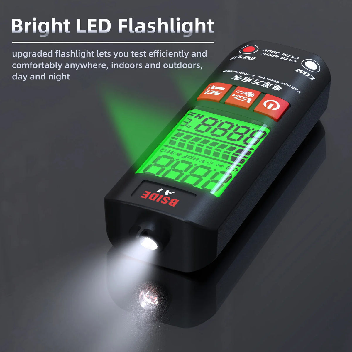Bside Portable Smart Digital Voltage Tester And Multimeter Tool