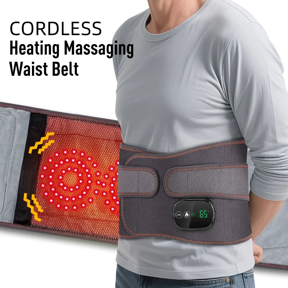 Afdeal Cordless Heated Waist Belt With Vibration Massage