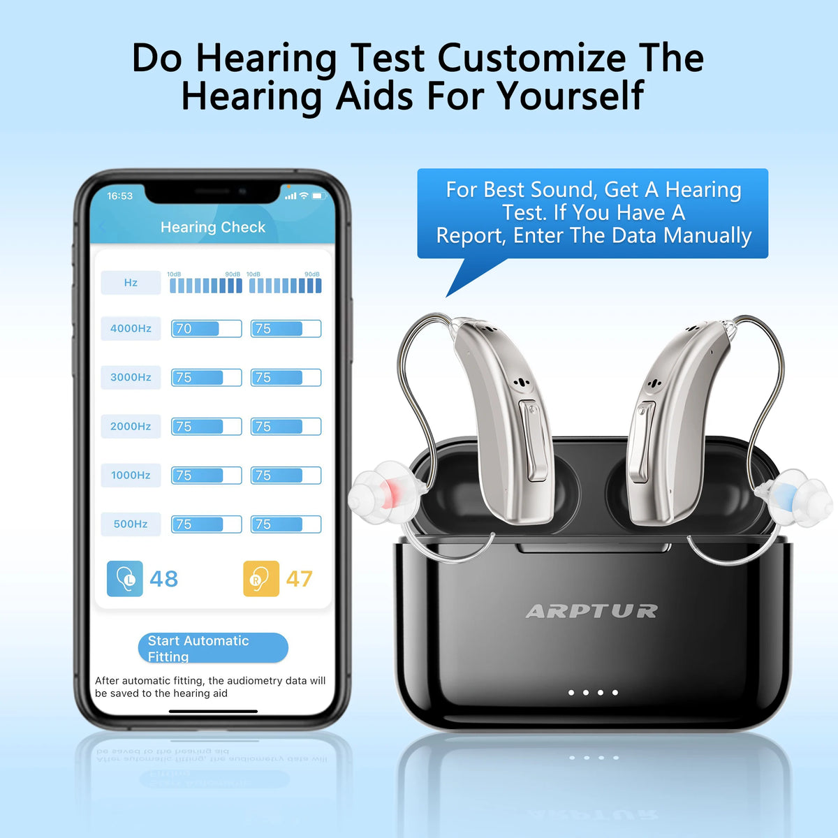 Arptur Digital Hearing Aids Supporting Phone Music And Audio Features