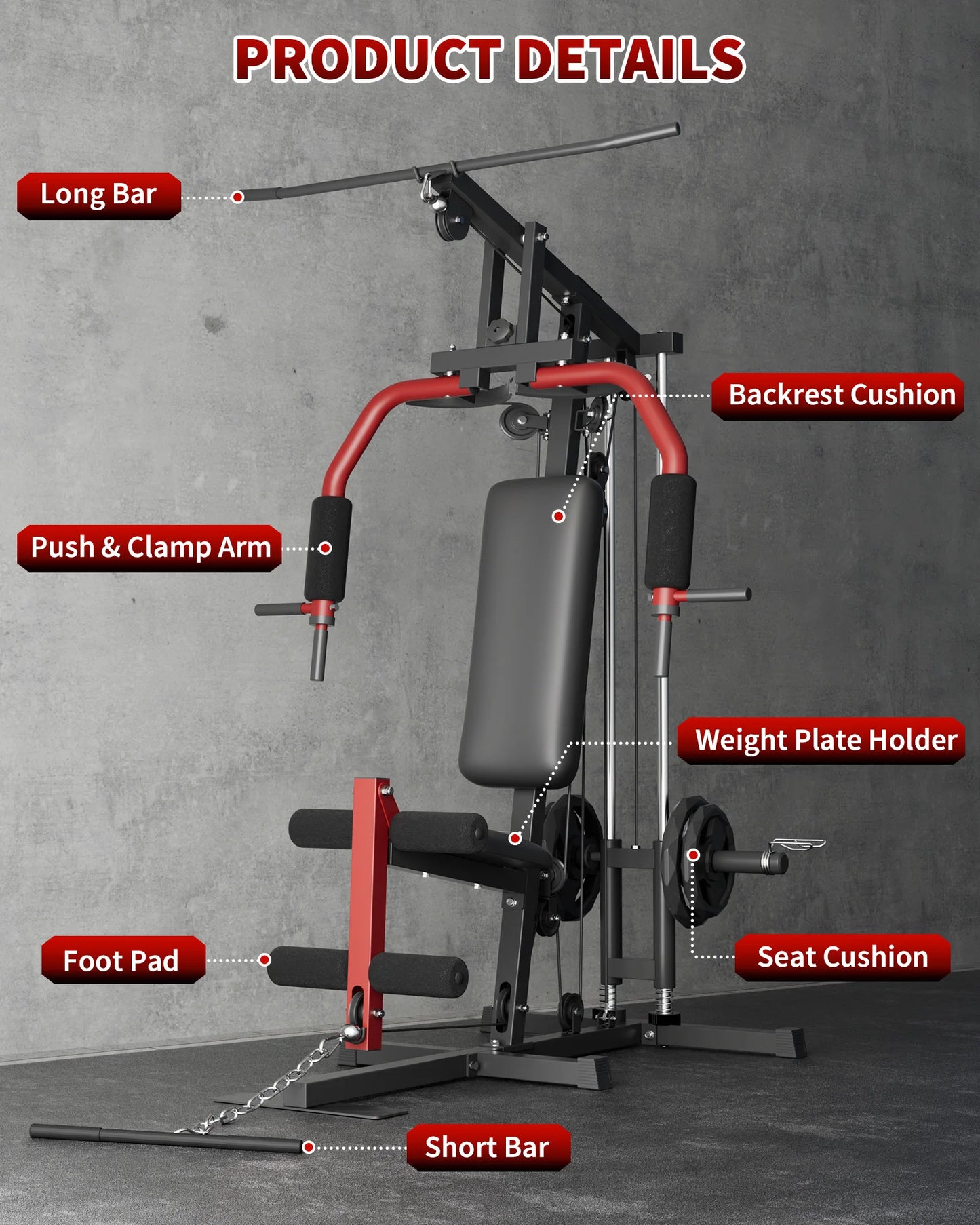 HiMISS Home Gym Full Body Strength Training Machine