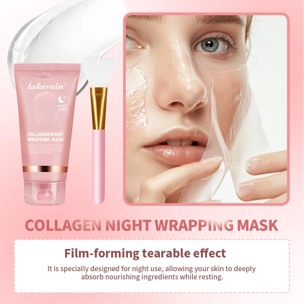 Ibcccndc Collagen Overnight Peel Off Facial Mask Hydrating Moisturizing
